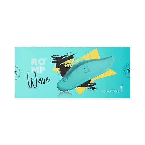 ROMP Wave Rechargeable Silicone Lay-On Vibrator Mint - Image 9