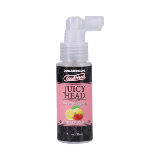 showing pink liquid and spray nozzle.