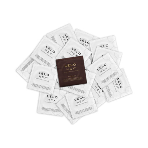 LELO HEX Respect XL Lubricated Latex Condoms 3-Pack - Image 3