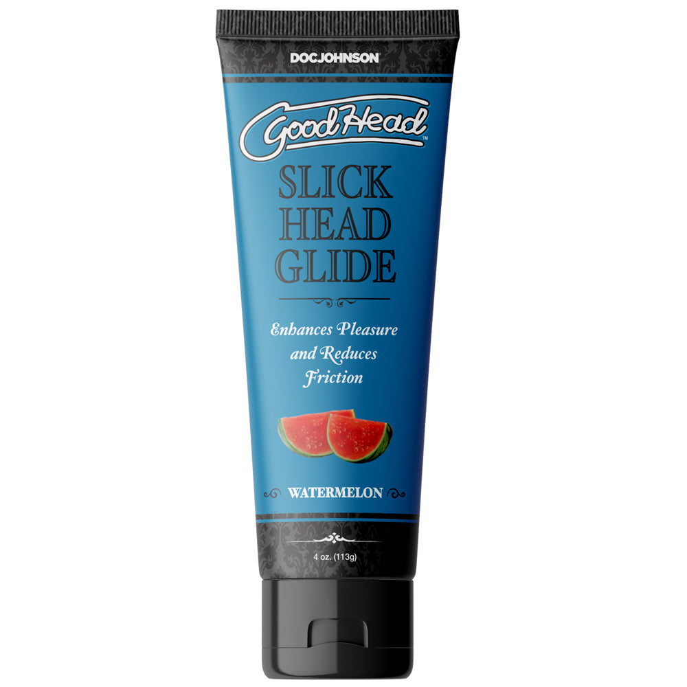 GoodHead Slick Head Glide Watermelon 4 oz bulk bottle with bright pink watermelon label