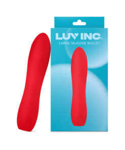 Luv Inc Lb72 large silicone bullet vibrator in red