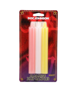 Japanese Drip Candles 3-Pack in pink
