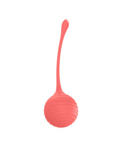 showing ribbed texture and rattling core