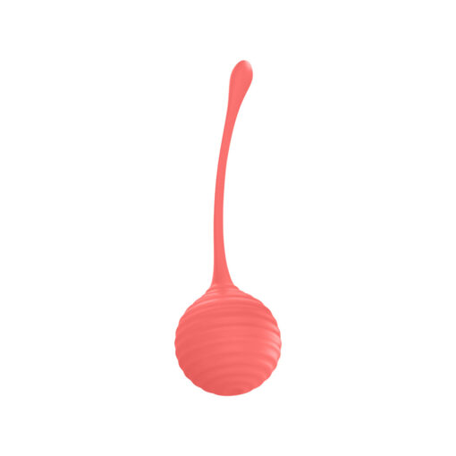showing ribbed texture and rattling core