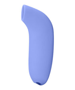 held vertically with curved mouth and sleek silicone body.