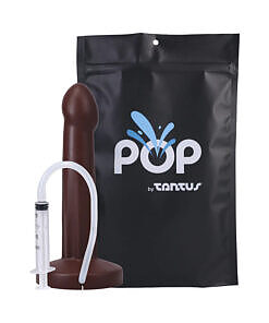 Tantus POP Squirting Dildo Espresso (Bag) silicone dildo with squirting function