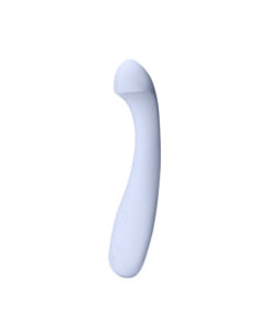 displaying the curved easy-reach handle and clit-stimulating ridge on the bulb.