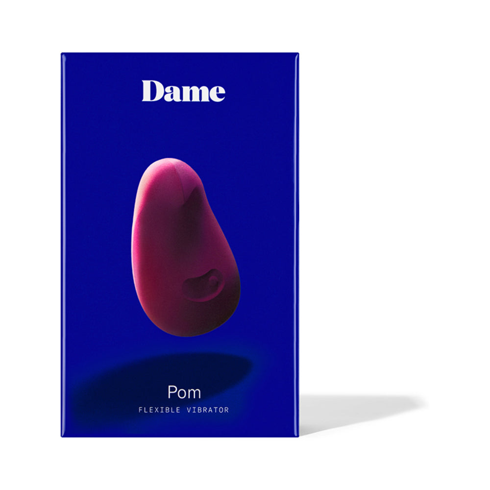 Dame Pom Flexible Vibrator Plum in rich purple silicone