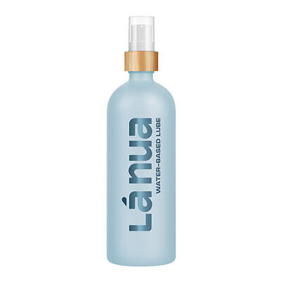 La Nua Unflavored Water-Based Lubricant 6.8 oz. bottle featuring natural red algae and kelp extracts label.