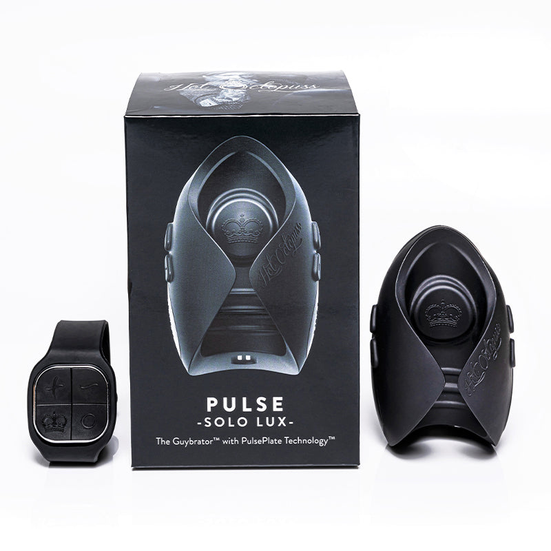 Hot Octopuss Pulse Solo Lux Vibrating Stroker in sleek black