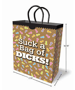 The 'Suck a Bag of Dicks' gift bag by Little Genie