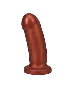 flexed slightly to show soft silicone texture and warm copper sheen.