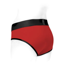 lying flat with visible O-ring and elastic waistband.