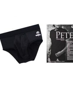 SpareParts Pete Briefs nylon packing underwear in black size XL