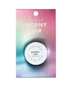 Bijoux Indiscrets Clitherapy Horny Jar clitoral balm jar open displaying silky smooth balm texture