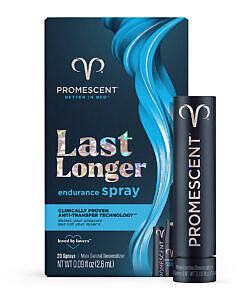 Promescent Climax Control Desensitizer Spray bottle with 20 sprays 0.09 oz for climax control.