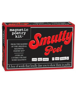 Smutty Poet Magnetic Poetry Kit magnet words scattered on fridge