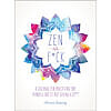 Zen as F*ck Journal open on a desk with vibrant cover art and profanity-laced prompts