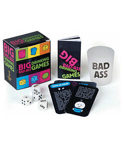 Bad-Ass Drinking Games kit with playing cards