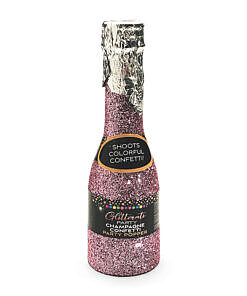 Glitterati Champangne Popper 1ct with pink and gold foil exterior shooting paper penis confetti at a bachelorette party.