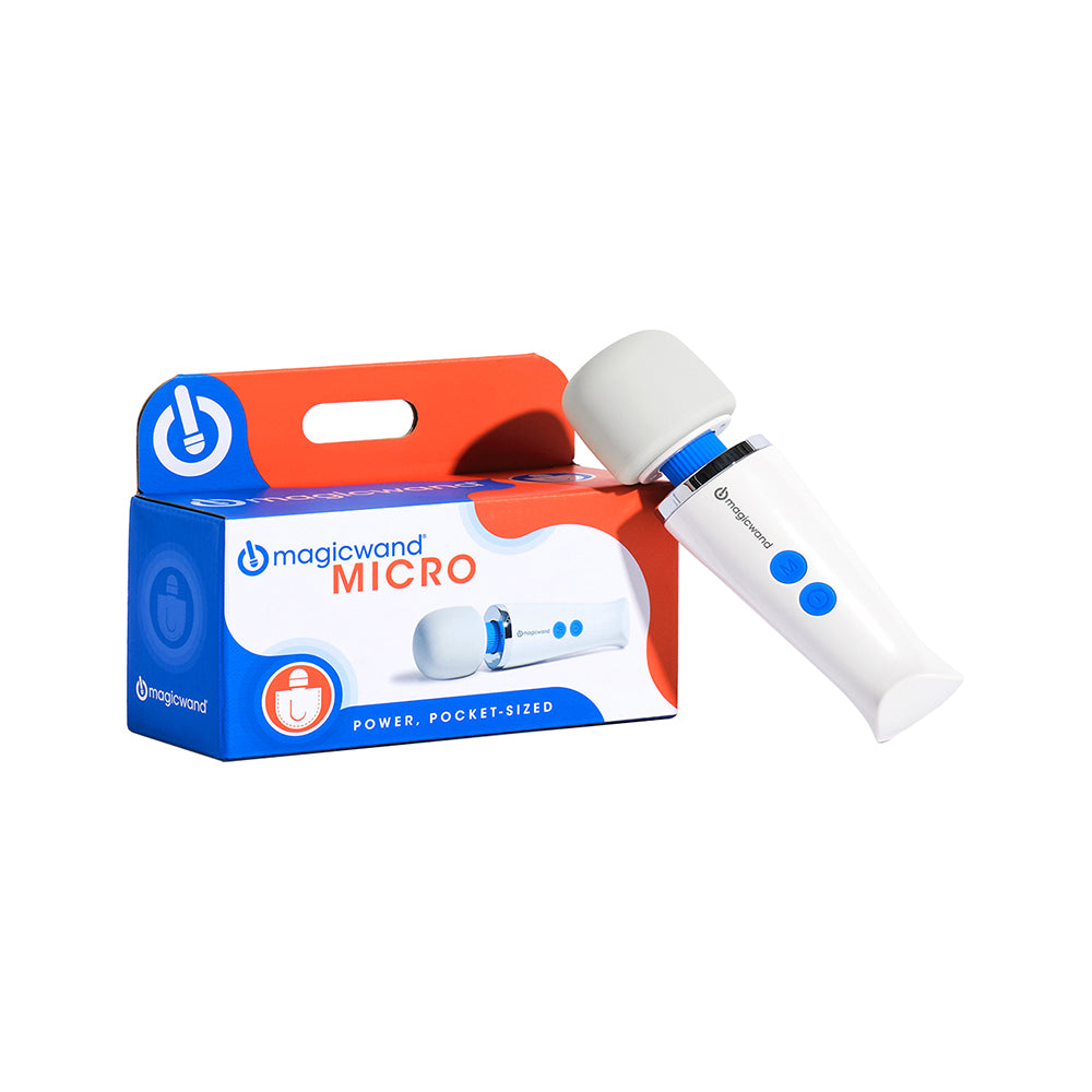 Magic Wand Micro massager in white with rose gold trim