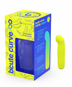 G-spot bullet vibrator B Swish Bcute Classic Curve Infinite LE in glossy citrus yellow