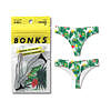Bonks Tropic Like It's Hot Seamless Thong in tropical print with laser-cut edges
