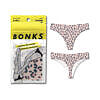Bonks Cat's Out Of The Bag seamless thong in dusty pink animal print