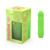 Paradise Green B Swish Bdesired Infinite Deluxe vibrator with monstera leaf texture on white background