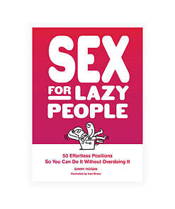 Sex for Lazy People book cover with playful relaxed design on a nightstand