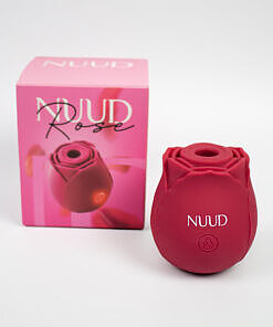 Rose Pulsing Vibrator by NUUD in soft pink silicone