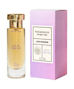 Attract Him Pheromone Perfume Lilac Dream 1 oz. bottle with floral scent for evening allure.