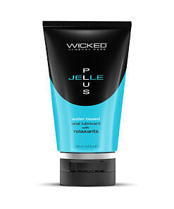 Wicked Jelle Plus Anal Lubricant with Relaxants 4 oz. thick water-based gel with clove oil and jojoba