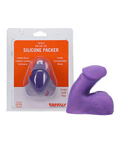 Tantus On The Go Silicone Packer in clamshell packaging