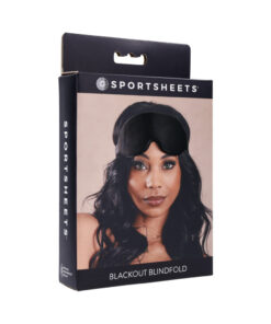 Sportsheets Blackout Blindfold showing contoured eye cups