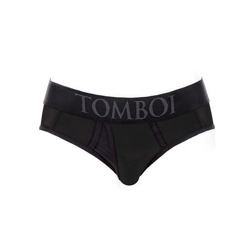 SpareParts Tomboi Cover Brief Style Underwear Harness Nylon Black/Black XS - Image 4