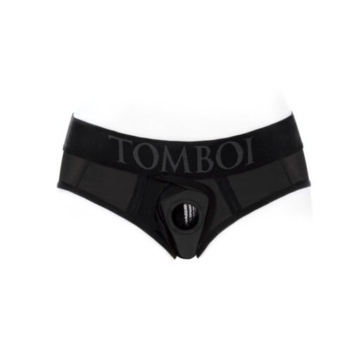 with brief cut and wide elastic waistband.