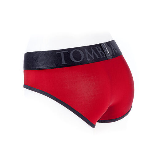 SpareParts Tomboi Cover Brief Style Underwear Harness Nylon Red/Black XS - Image 8