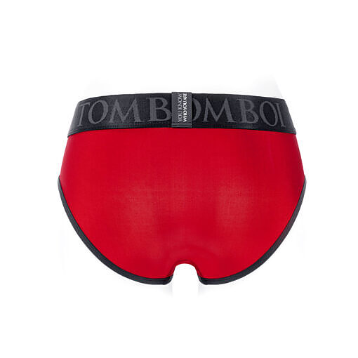 SpareParts Tomboi Cover Brief Style Underwear Harness Nylon Red/Black XS - Image 9