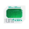 Tenga Uni Emerald translucent green sleeve with bold step-cut texture