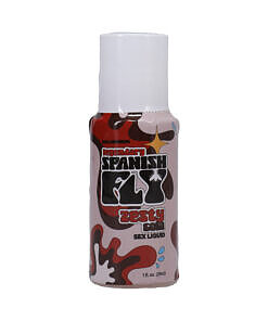Spanish Fly Sex Liquid Zesty Cola 1 oz. Bulk bottle with amber liquid and colorful label