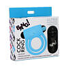 BANG! Silicone Cock Ring & Bullet with Remote Control in blue