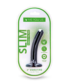 Me You Us Vibrating Beginners Peg in sleek black silicone