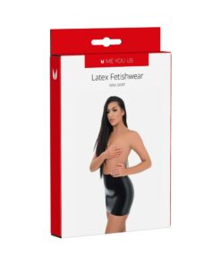 Glossy black Me You Us Latex Mini Skirt Large