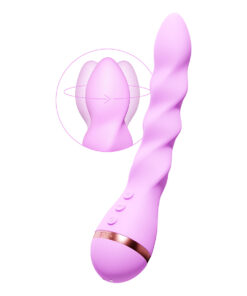 VUSH Siren Twist Vibrator with twisted helix design and silicone texture on a sleek white background.