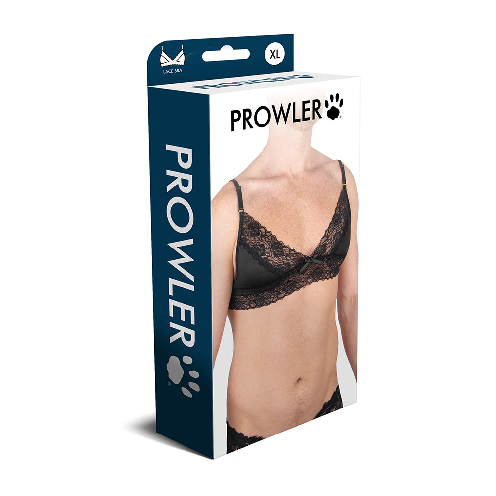 Prowler Lace Bra Black XL in classic black with delicate lace detailing