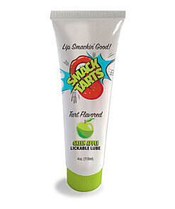 Smack Tarts Sour Green Apple Lube 4 oz bottle featuring vibrant green label with candy-inspired graphics