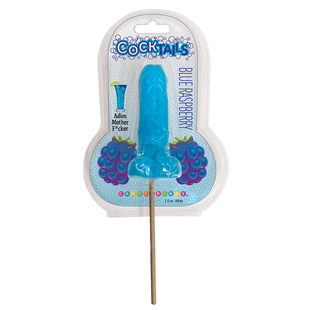 Cocktails 3D Lollipops Blue Raspeberry displayed on a white background