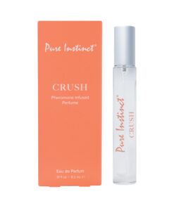 Pure Instinct Crush pheromone perfume spray 0.31 oz bottle on a white background