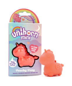 Unihorn Mini Peachy Pony vibrator with peachy pink silicone